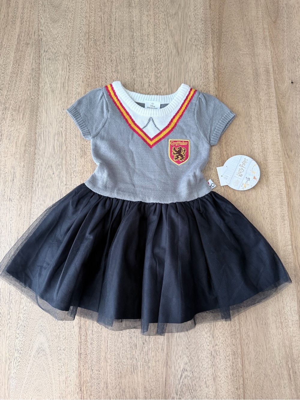 Harry Potter Toddler Girl size 2T Cosplay Sweater Dress color grey Black NEW